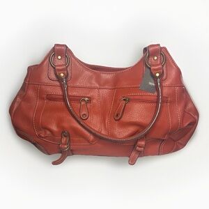 Mossimo Supply Co Red/Burnt Orange Shoulder Bag with Slouchy Design